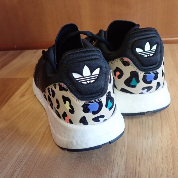 Adidas ZX 1K Boost "Leopard Print" Women's Shoes Core Black-Pale Nude H00669 - Picture 8 of 10